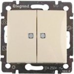 Legrand 774112 VALENA béžová 2 x č.6+6 podsvětlený – Hledejceny.cz