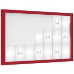 PROCITY Venkovní vitrína model 1000, 21 x A4, plexi, červená | Zboží Auto