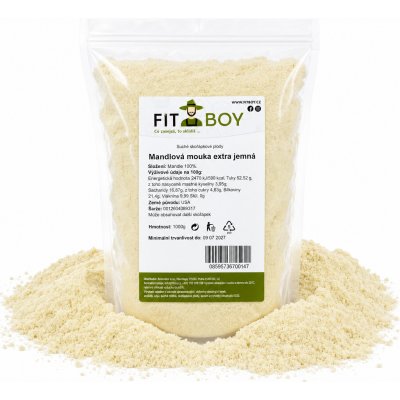 Fitboy Mandlová mouka Extra jemná 1 kg – Sleviste.cz
