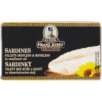 Franz Josef Kaiser Sardinky filety ve slunečnicovém oleji 90g – Zboží Mobilmania
