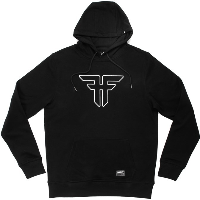 FALLEN mikina Trademark Hoodie Black White BLACK WHITE