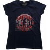 Dámské tričko s potiskem AC/DC Hard As Rock Girly Blue