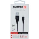 Swissten 71504430 USB 3.1 typ A na typ C, USB 3.1 typ A na typ C, 5A, 1,5m, černý