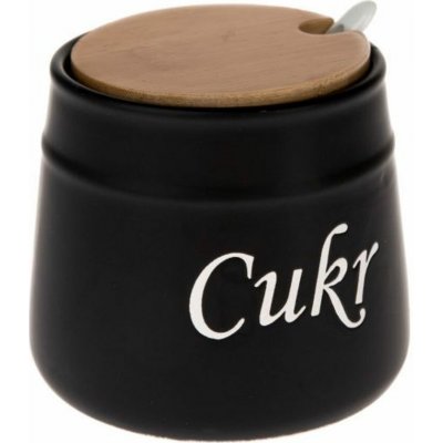 Cukřenka 0,40l, d10,5x10,5cm, CUKR, BLACK, keramika/bambus – Hledejceny.cz