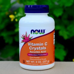 NOW Vitamin C Crystals kyselina askorbová bez GMO čistý prášek 227 g