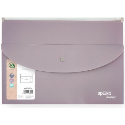Spoko Spisové desky se zipemSpoko ReLeaf Soft touch - A4+ / levandulová 502483 – Zboží Živě