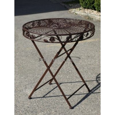 Kovový zahradní stolek YH11614-BR hnědý od 2 046 Kč - Heureka.cz