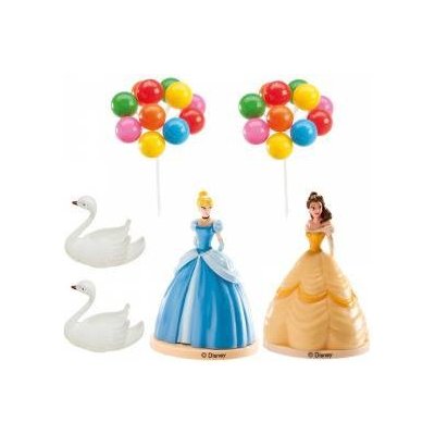 Figurka na dort princezny, labutě a balónky Dekora – Zboží Mobilmania