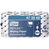 Papírové ručníky Tork Reflex M4, 1 vrstva, bílé, 300 m, 6 ks, 473242