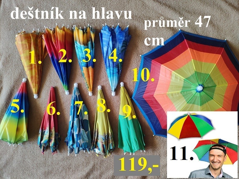 Deštník na hlavu od 43 Kč - Heureka.cz