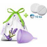 LadyCup menstruační kalíšek Dotek levandule S + tablety 10 ks – Zboží Dáma