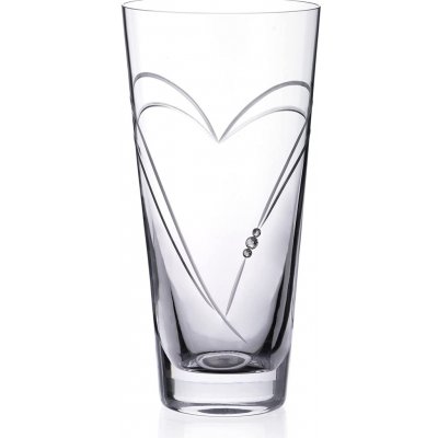 Diamante skleněná váza Hearts s krystaly Swarovski 25 cm – Hledejceny.cz