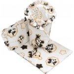 Baby Nellys Sada pro panenku 3D - zavinovačka peřinka a polštářek Myška retro – Hledejceny.cz