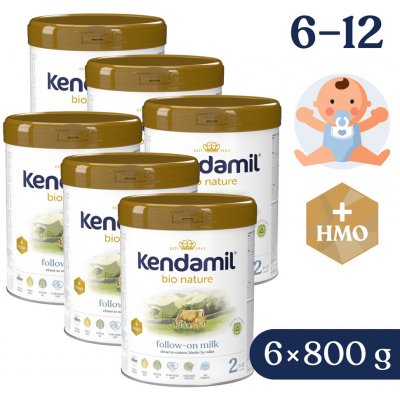 Kendamil 2 BIO Nature HMO+ 6 x 800 g – Hledejceny.cz