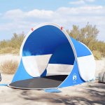 vidaXL Plážový stan azurově modrý pop-up nepromokavý 11461.4004149 – Zboží Mobilmania