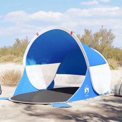 vidaXL Plážový stan azurově modrý pop-up nepromokavý 11461.4004149 – Zboží Mobilmania