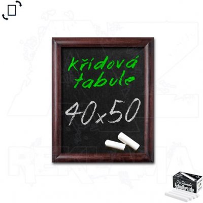 A-Z Reklama CZ CHBBR40x50 Woodboard nástěnná dřevěná křídová tabule tmavě hnědý lak 40 x 50 cm – Zboží Mobilmania