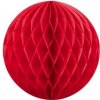 Lampion Honeycomb koule červená 10 cm Svatební papírové koule k dekoraci