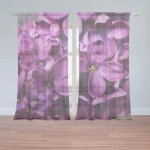 Sablio Záclony Fialové květy: 2ks 150x250cm – Hledejceny.cz