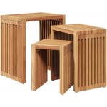 OMAXI 937063 Sestava bočních stolků Manuální 3 pcs Hnědá 33 x 44.5 x 51 cm – Hledejceny.cz