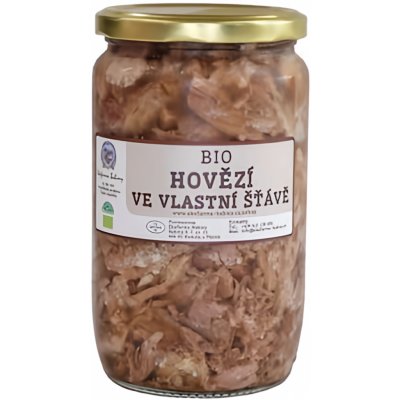 Ekofarma Babiny Bio hovězí ve vlastní šťávě 700 g – Zboží Dáma