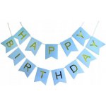 Girlanda modrá HAPPY BIRTHDAY – Zboží Dáma