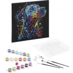 Grafi x Malování podle čísel na černé plátno 30 x 30 cm pes – Hledejceny.cz
