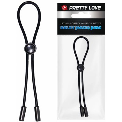 Pretty Love Delay Magic Adjustable Ring Black – Zboží Dáma
