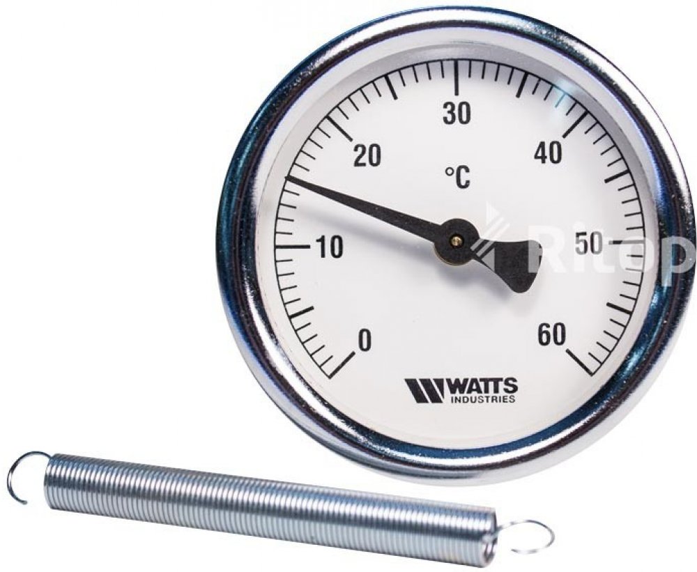 WATTS TAB 63/60, bimetalový příložný teploměr, 0 - 60 °C | Srovnanicen.cz