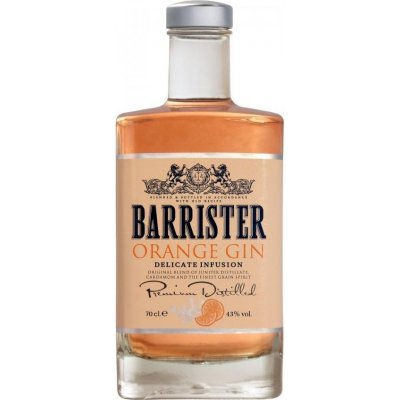 Barrister Orange Gin 43% 0,7 l (holá láhev)