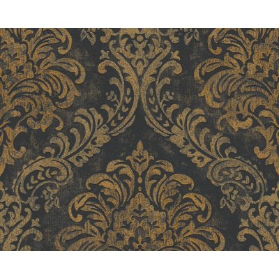 A.S.Création 4002391123 Luxusní vliesová tapeta barokní zámecká - černá zlatá rozměry 0,53 x 10,05 m – Zboží Mobilmania