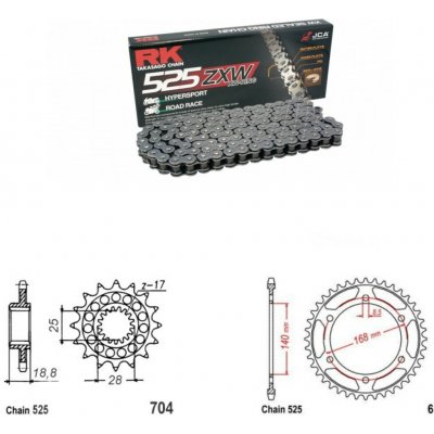 RK Racing Chain Řetězová sada BMW F 650 GS 08 – Hledejceny.cz