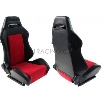 Monza R Sportovní polohovatelná sedačka černá/červená