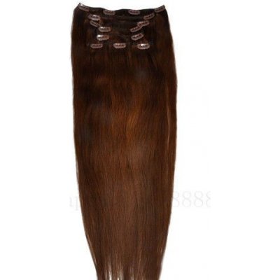 VLASY CLIP IN 7pásů STŘEDNĚ HNĚDÁ #04, 70g, 45cm – Zboží Mobilmania