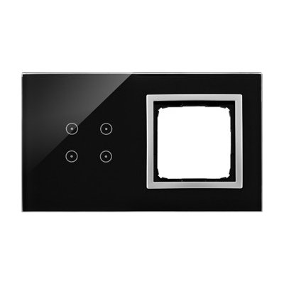 Simon DSTR240/74 Dotykové panely 2 moduly 4 dotyková pole otvor pro příslušenství Simon 54 lávová/stříbro – Hledejceny.cz