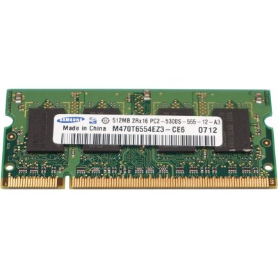 Samsung RAM paměť 512MB DDR2 667Mhz CL5, M470T6554EZ3-CE6 – Zbozi.Blesk.cz