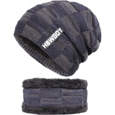 Chlapecký zimní set 2v1 nákrčník a čepice HSWBOY modrý – Hledejceny.cz