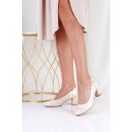 Ctogo GOGO Béžové lodičky na podpatku SG 793 2BE – Zboží Mobilmania