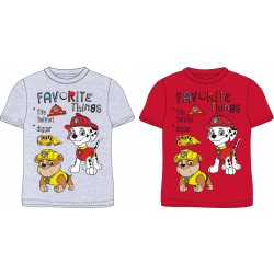 Paw Patrol Tlapková patrola -Licence chlapecké tričko Paw Patrol 52021752, červená