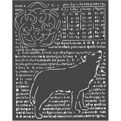 Stamperia Plastová šablona 20x25 cm Artic Antarctic Stencil vlk – Zboží Mobilmania