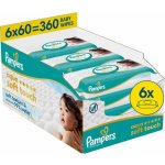 Pampers Aqua Soft Touch čistící ubrousky 6 x 60 ks – Hledejceny.cz