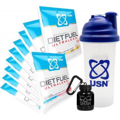 AKCE 10x USN Diet Fuel Ultralean 55 g + ZDARMA Šejkr 500 ml + dávkovač – Hledejceny.cz