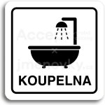 ACCEPT Piktogram koupelna - bílá tabulka - černý tisk – Hledejceny.cz