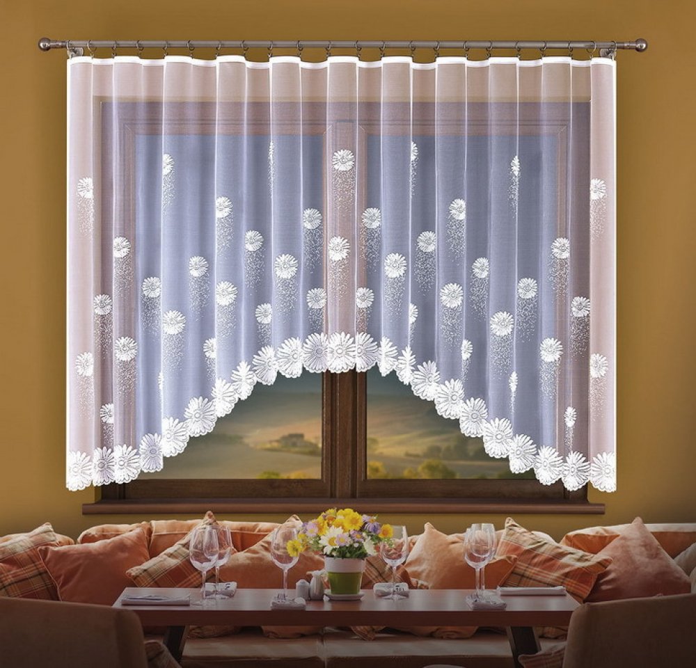 Forbyt kusová záclona FLORA jednobarevná bílá, výška 150 cm x šířka 300 cm  (na okno) | Srovnanicen.cz