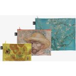 Loqi taštičky na zip 3 ks Vincent Van Gogh Sunflowers Self-Portrait Almond Blossom – Zboží Dáma