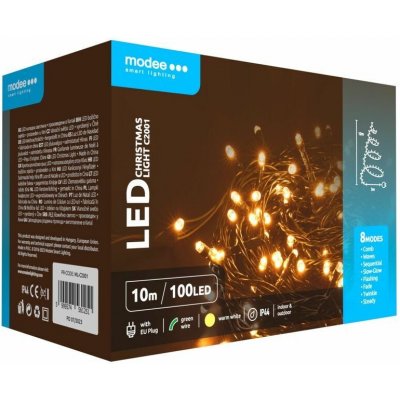 Modee Christmas Lighting String 100 LED/10 m/10 cm teplá s adaptérem AC220-240V ML-C2001