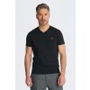 Pánské Tričko Gant tričko SLIM SHIELD V-NECK T-SHIRT černá
