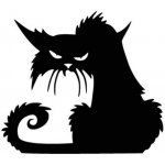 Samolepka (na auto, notebook) Kočka - černá (7) – Hledejceny.cz