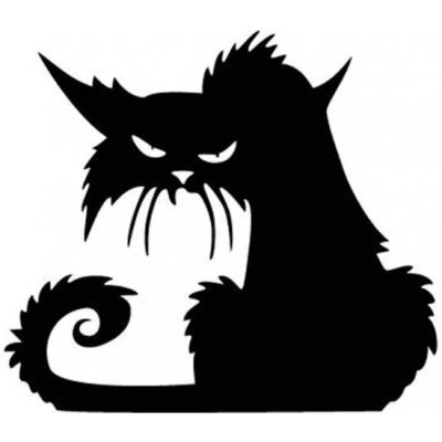 Samolepka (na auto, notebook) Kočka - černá (7) – Hledejceny.cz