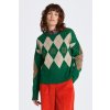 Dámský svetr a pulovr Gant svetr SUPERFINE ARGYLE C-NECK zelená